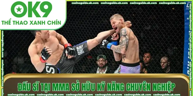 Đấu sĩ tại MMA sở hữu kỹ năng chuyên nghiệp