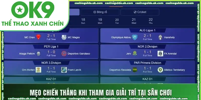Mẹo chiến thắng khi tham gia giải trí tại sân chơi
